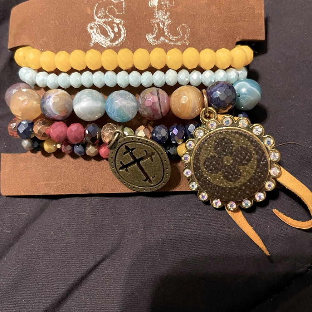 UPCYCLED stacker bracelet with charm from Sandra Lang